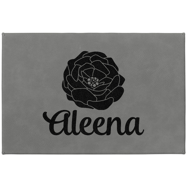 Fall Flowers Large Engraved Gift Box with Leather Lid - Approval