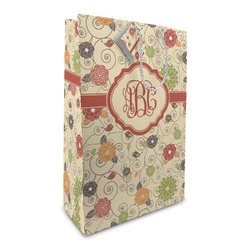 Fall Flowers Large Gift Bag (Personalized)