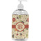 Fall Flowers Plastic Soap / Lotion Dispenser (16 oz - Large - White) (Personalized)