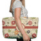 Fall Flowers Large Rope Tote Bag - In Context View
