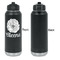 Fall Flowers Laser Engraved Water Bottles - Front Engraving - Front & Back View