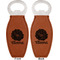 Fall Flowers Leather Bar Bottle Opener - Front and Back