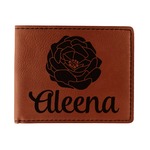 Fall Flowers Leatherette Bifold Wallet (Personalized)