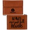 Fall Flowers Leather Business Card Holder - Front Back