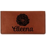 Fall Flowers Leatherette Checkbook Holder - Single Sided (Personalized)