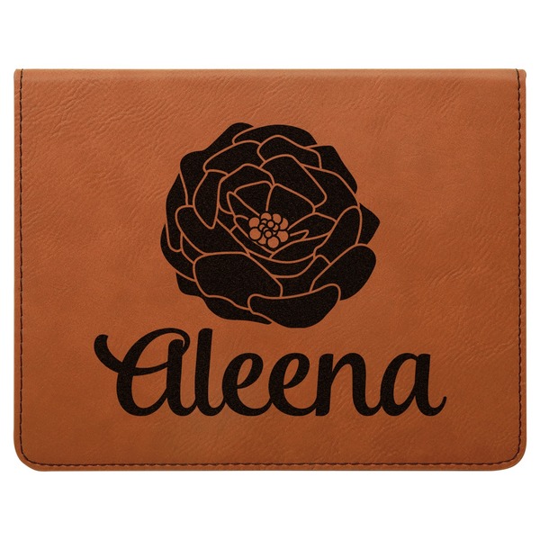 Fall Flowers Leatherette 4-Piece Wine Tool Set Flat