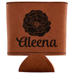 Fall Flowers Leatherette Can Sleeve (Personalized)