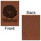 Fall Flowers Leatherette Journal - Large - Single Sided - Front & Back View