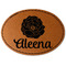 Fall Flowers Faux Leather Iron On Patch - Oval (Personalized)