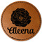 Fall Flowers Leatherette Patches - Round