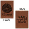 Fall Flowers Leatherette Sketchbooks - Large - Double Sided - Front & Back View