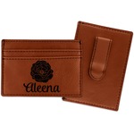 Fall Flowers Leatherette Wallet with Money Clip (Personalized)