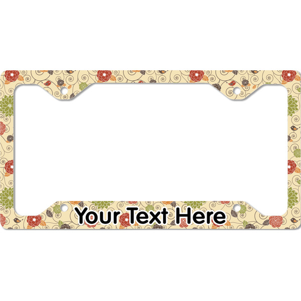 Fall Flowers License Plate Frame - Style C