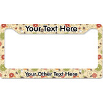 Fall Flowers License Plate Frame - Style B (Personalized)