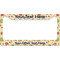 Fall Flowers License Plate Frame Wide