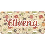 Fall Flowers Front License Plate (Personalized)