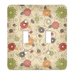 Fall Flowers Light Switch Cover (2 Toggle Plate) (Personalized)