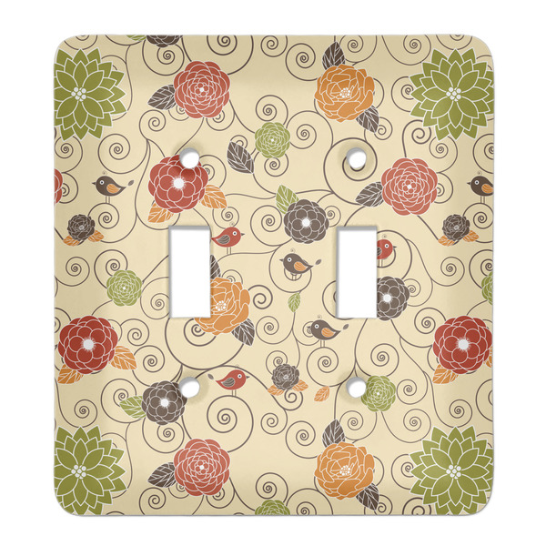 Custom Fall Flowers Light Switch Cover (2 Toggle Plate)
