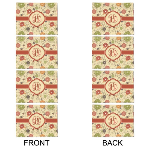 Fall Flowers Linen Placemat - APPROVAL Set of 4 (double sided)