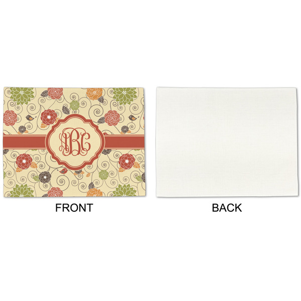 Fall Flowers Linen Placemat - APPROVAL Single (single sided)