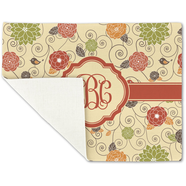 Fall Flowers Linen Placemat - Folded Corner (single side)