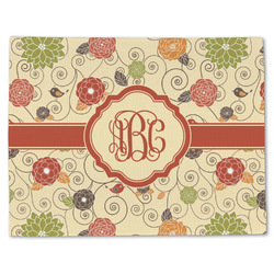 Fall Flowers Single-Sided Linen Placemat - Single w/ Monogram