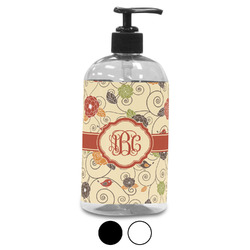 Fall Flowers Plastic Soap / Lotion Dispenser (Personalized)