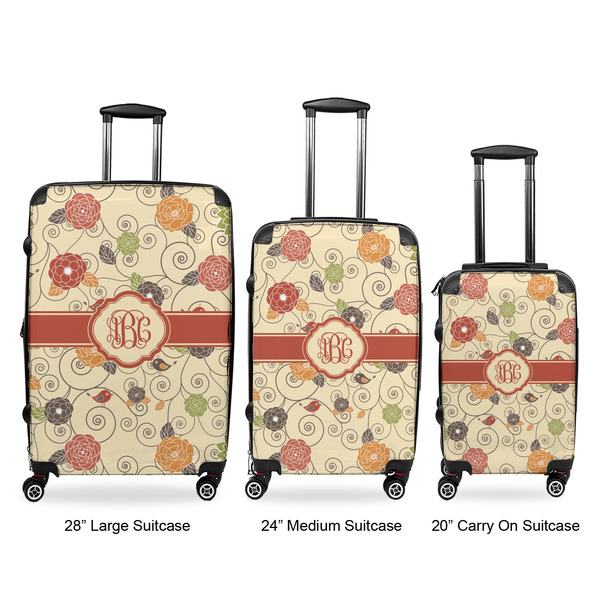 Fall Flowers Luggage Bags all sizes - With Handle