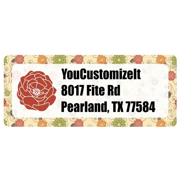 Custom Fall Flowers Return Address Labels (Personalized)