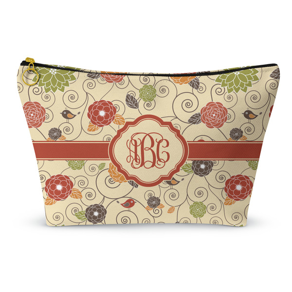 Custom Fall Flowers Makeup Bag - Small - 8.5"x4.5" (Personalized)