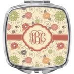 Fall Flowers Compact Makeup Mirror (Personalized)