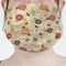 Fall Flowers Mask - Pleated (new) Front View on Girl