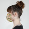 Fall Flowers Mask - Side View on Girl