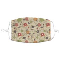 Fall Flowers Adult Cloth Face Mask - XLarge