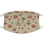Fall Flowers Cloth Face Mask (T-Shirt Fabric)