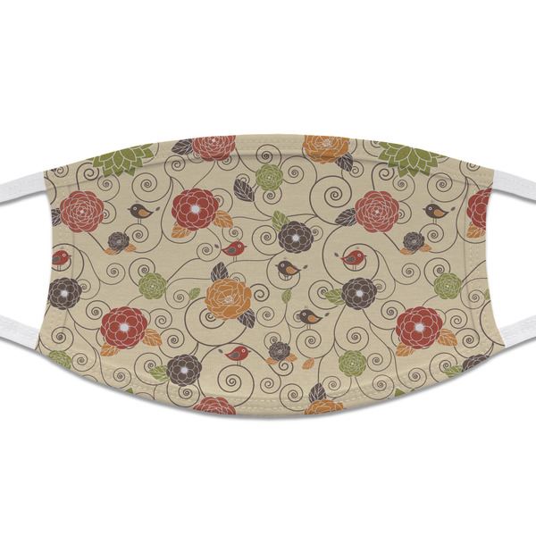 Custom Fall Flowers Cloth Face Mask (T-Shirt Fabric)