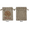 Fall Flowers Medium Burlap Gift Bag - Front Approval