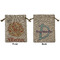 Fall Flowers Medium Burlap Gift Bag - Front and Back