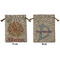 Fall Flowers Medium Burlap Gift Bag - Front & Back (Personalized)