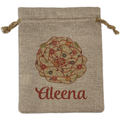 Fall Flowers Burlap Gift Bag (Personalized)