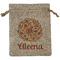 Fall Flowers Medium Burlap Gift Bag - Front (Personalized)