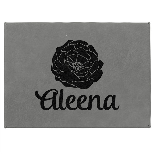 Fall Flowers Medium Gift Box with Engraved Leather Lid - Approval