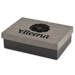 Fall Flowers Gift Boxes w/ Engraved Leather Lid (Personalized)