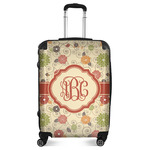 Fall Flowers Suitcase - 24" Medium - Checked (Personalized)