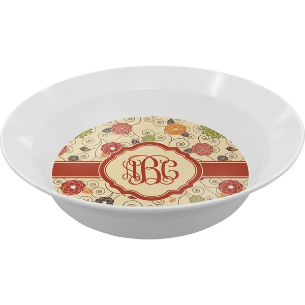 Custom Fall Flowers Melamine Bowl (Personalized)