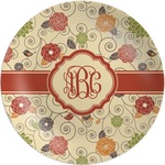 Fall Flowers Melamine Plate (Personalized)