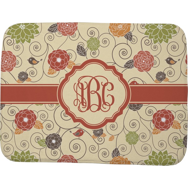 Fall Flowers Memory Foam Bath Mat 48 X 36