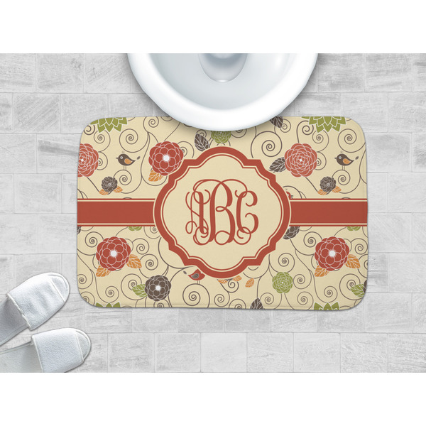 Fall Flowers Memory Foam Bath Mat - LIFESTYLE 34x21
