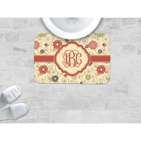 Fall Flowers Memory Foam Bath Mat - LIFESTYLE