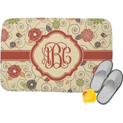 Fall Flowers Memory Foam Bath Mat (Personalized)